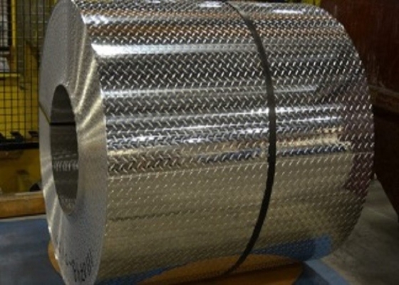 China Mill Unpolished 1/4&quot; Aluminum Deck Plate , Aluminum Sheet Coil 48&quot; X 192&quot; supplier