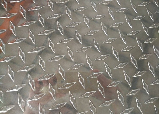 China Bright Finish Aluminum Diamond Plate / 3003 Aluminum Plate Width Customized supplier